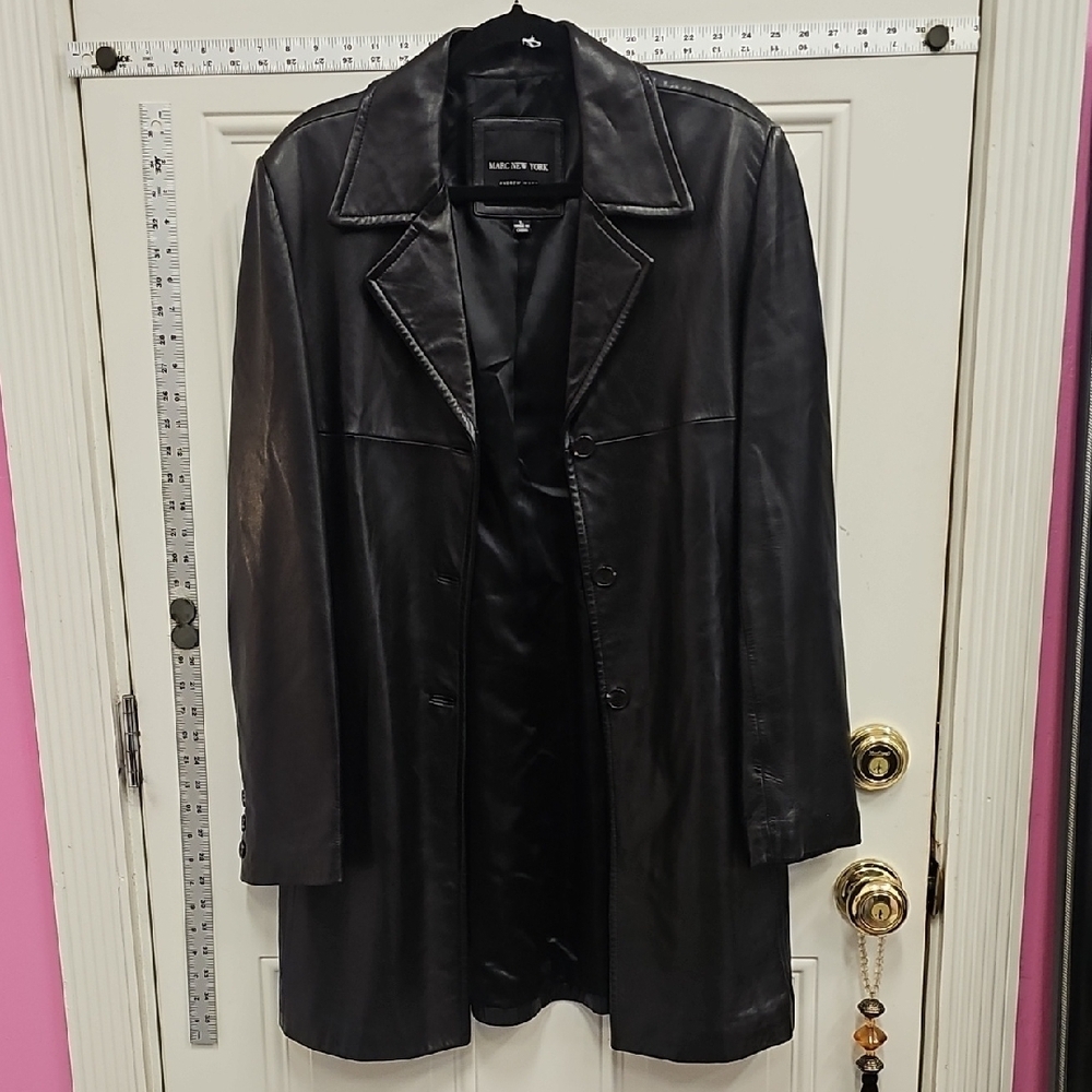 Black, Leather, Coat, Long, Classic, Chic, Party, Unisex, Luxury, Soft, Winter,
